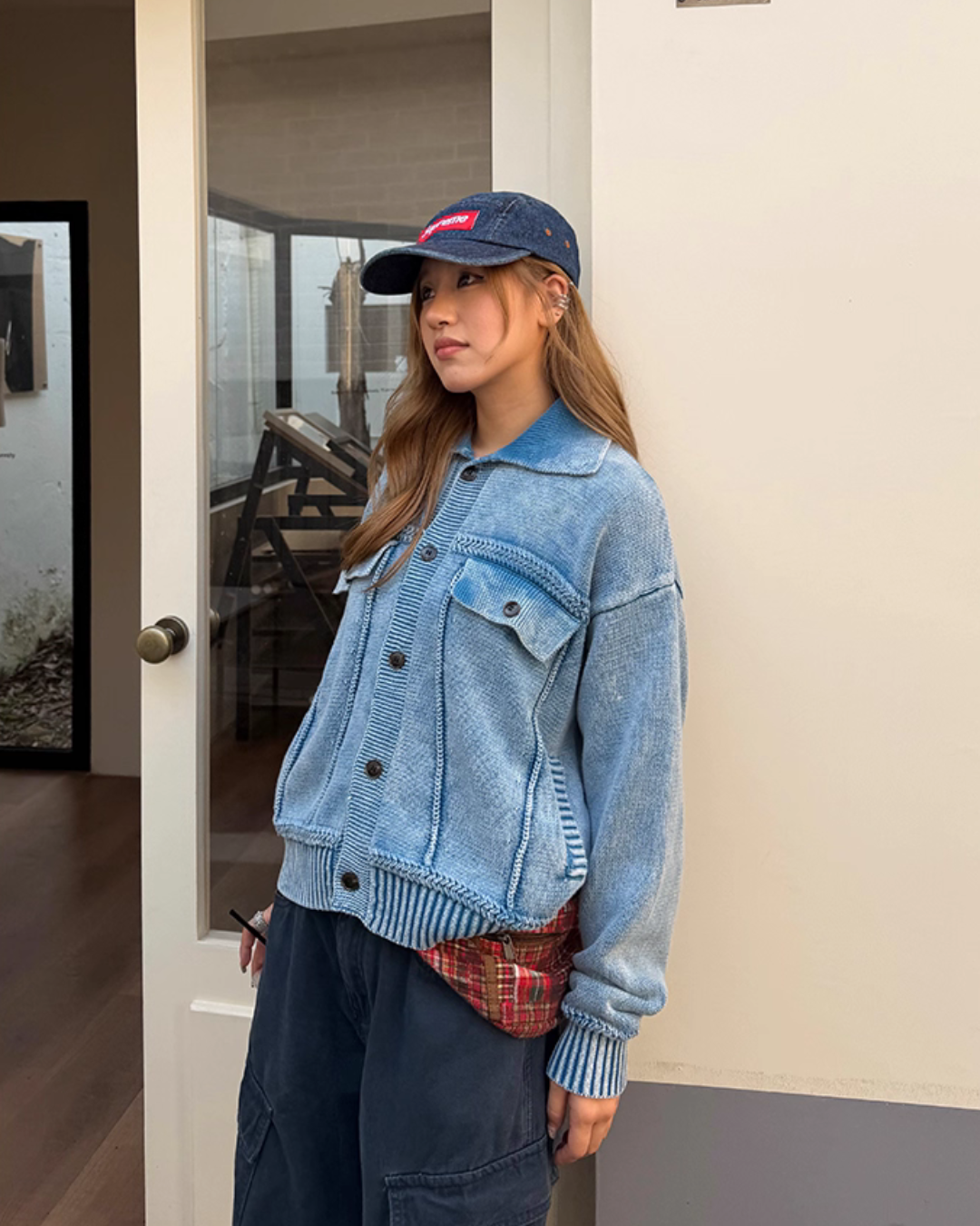 Washed Knit Short Jacket Washed Knit Short Jacket