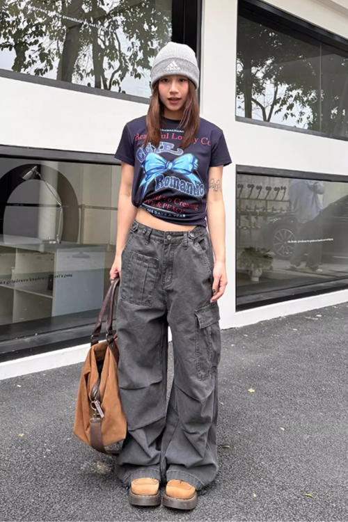 Washed Loose Work Pants