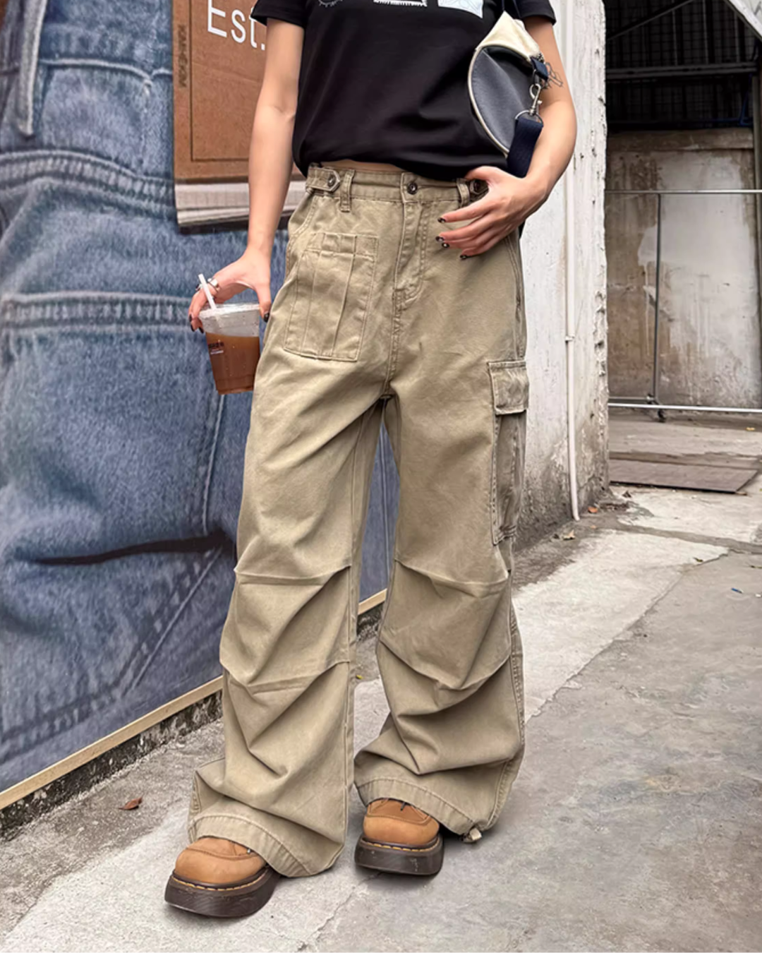 Washed Loose Work Pants Washed Loose Work Pants