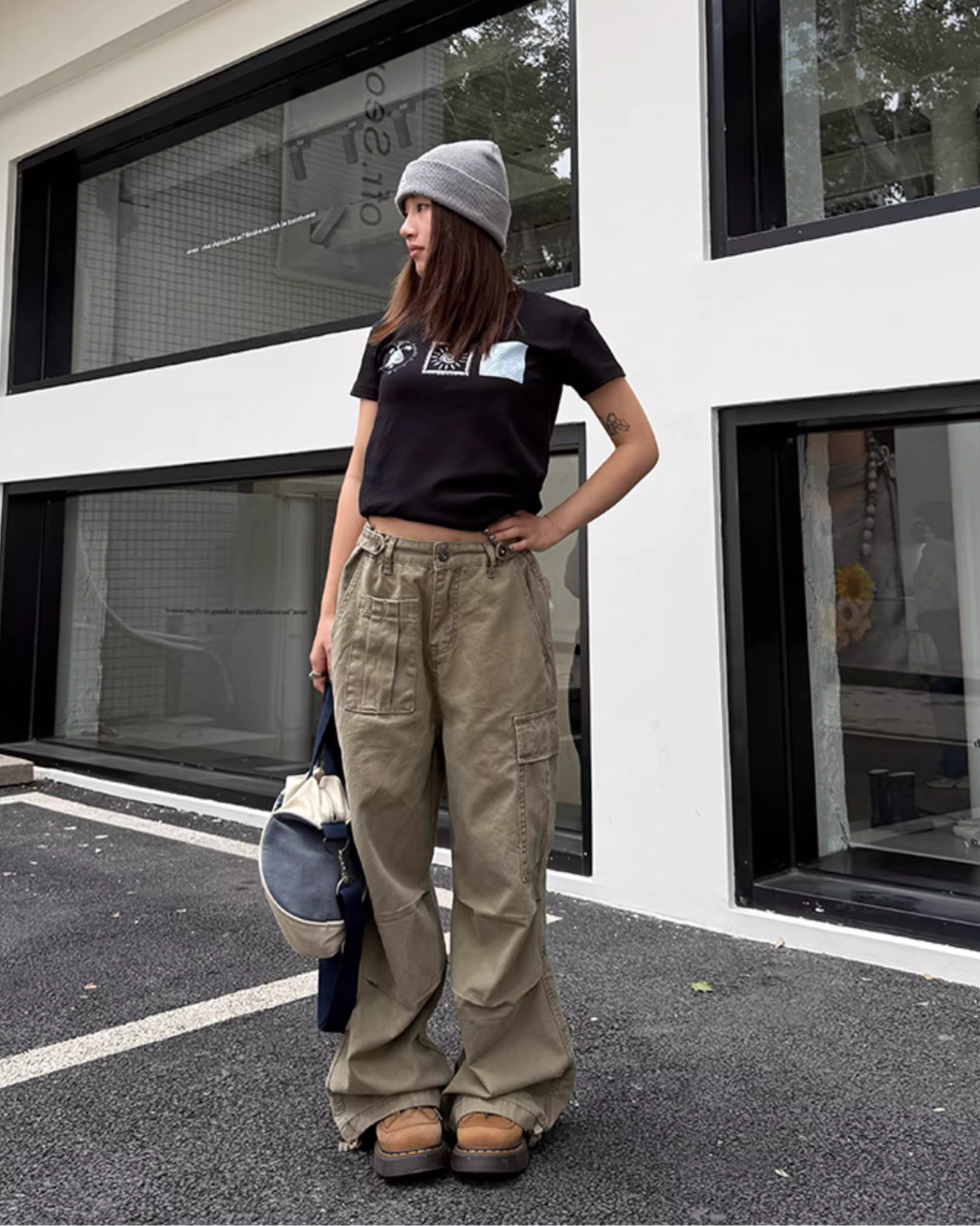 Washed Loose Work Pants Washed Loose Work Pants