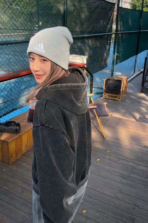 Washed Loose Zip Hoodie