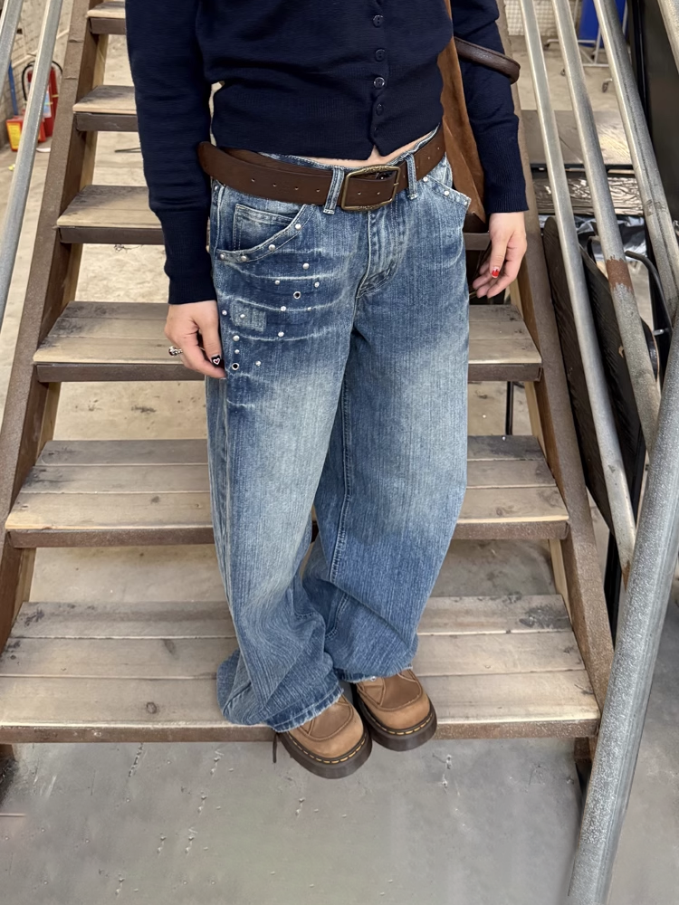 Washed Wide Denim Pants Washed Wide Denim Pants