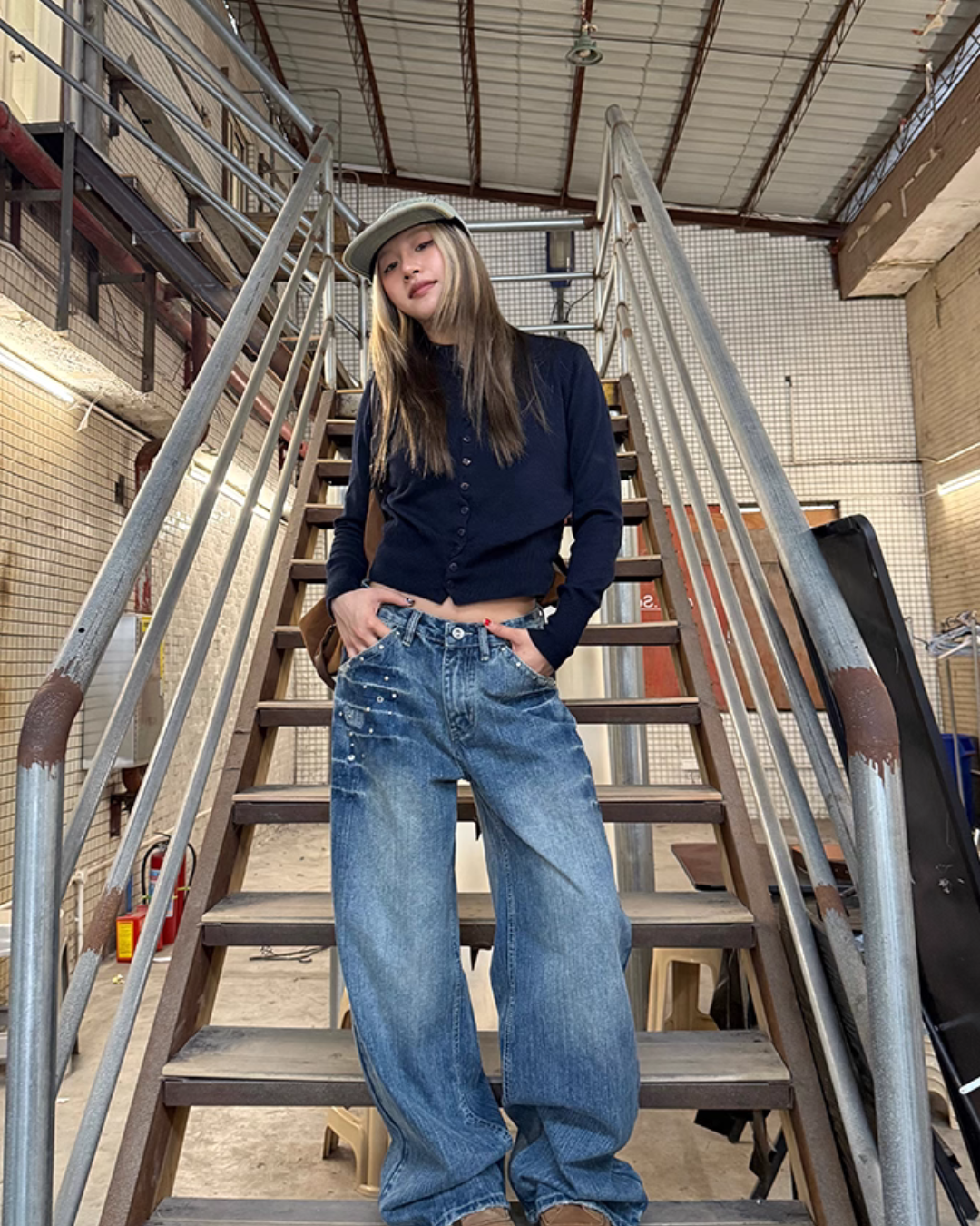 Washed Wide Denim Pants Washed Wide Denim Pants