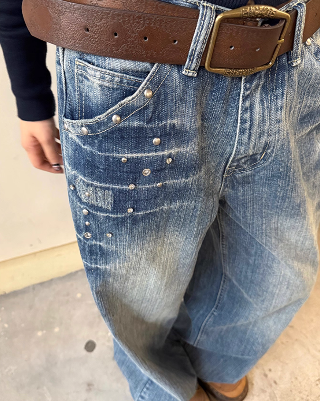 Washed Wide Denim Pants Washed Wide Denim Pants