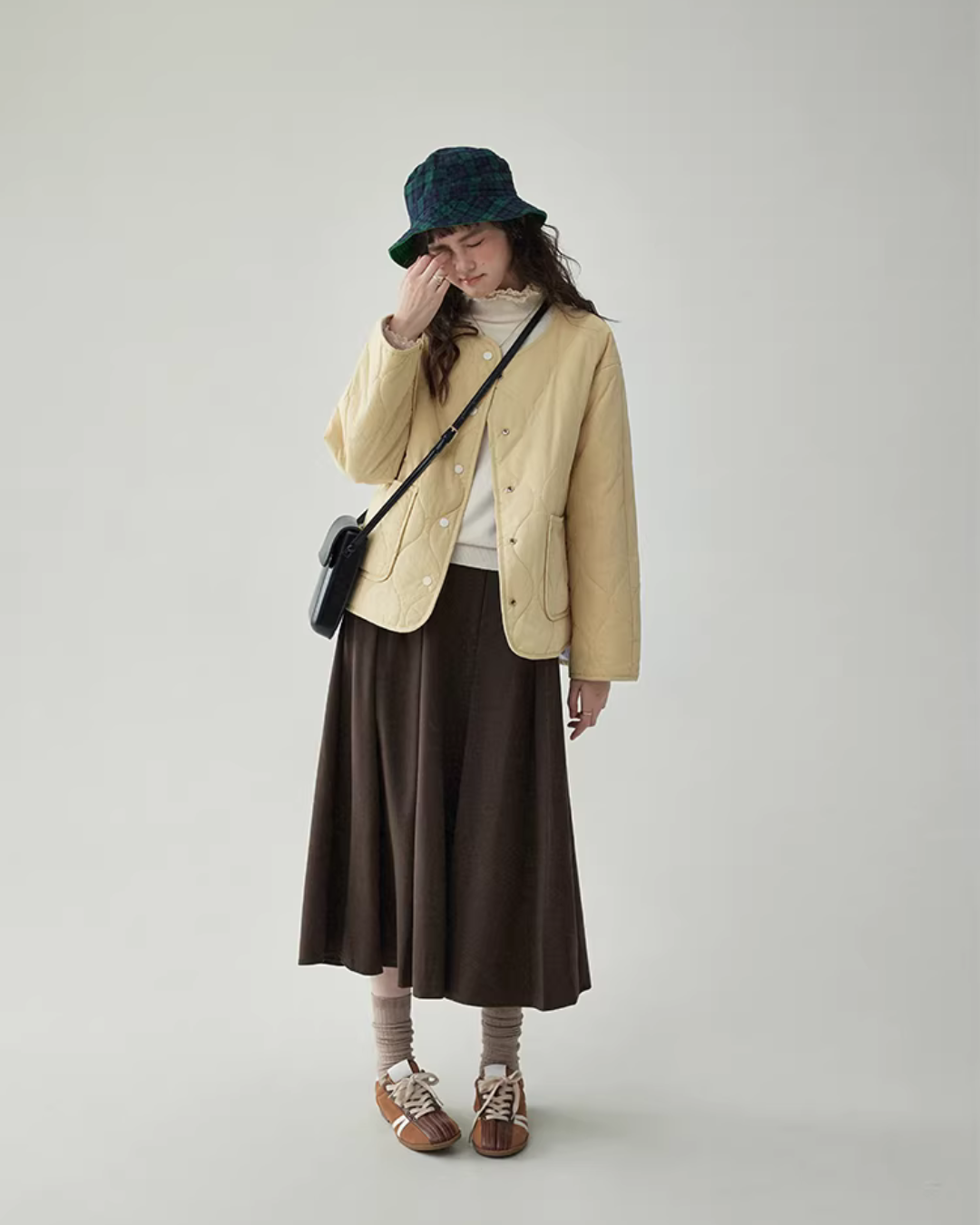 Wave Quilting Collarless Jacket Wave Quilting Collarless Jacket