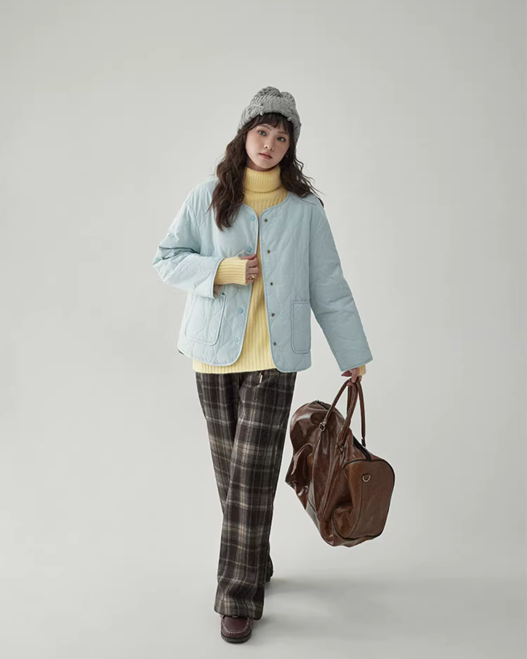 Wave Quilting Collarless Jacket Wave Quilting Collarless Jacket