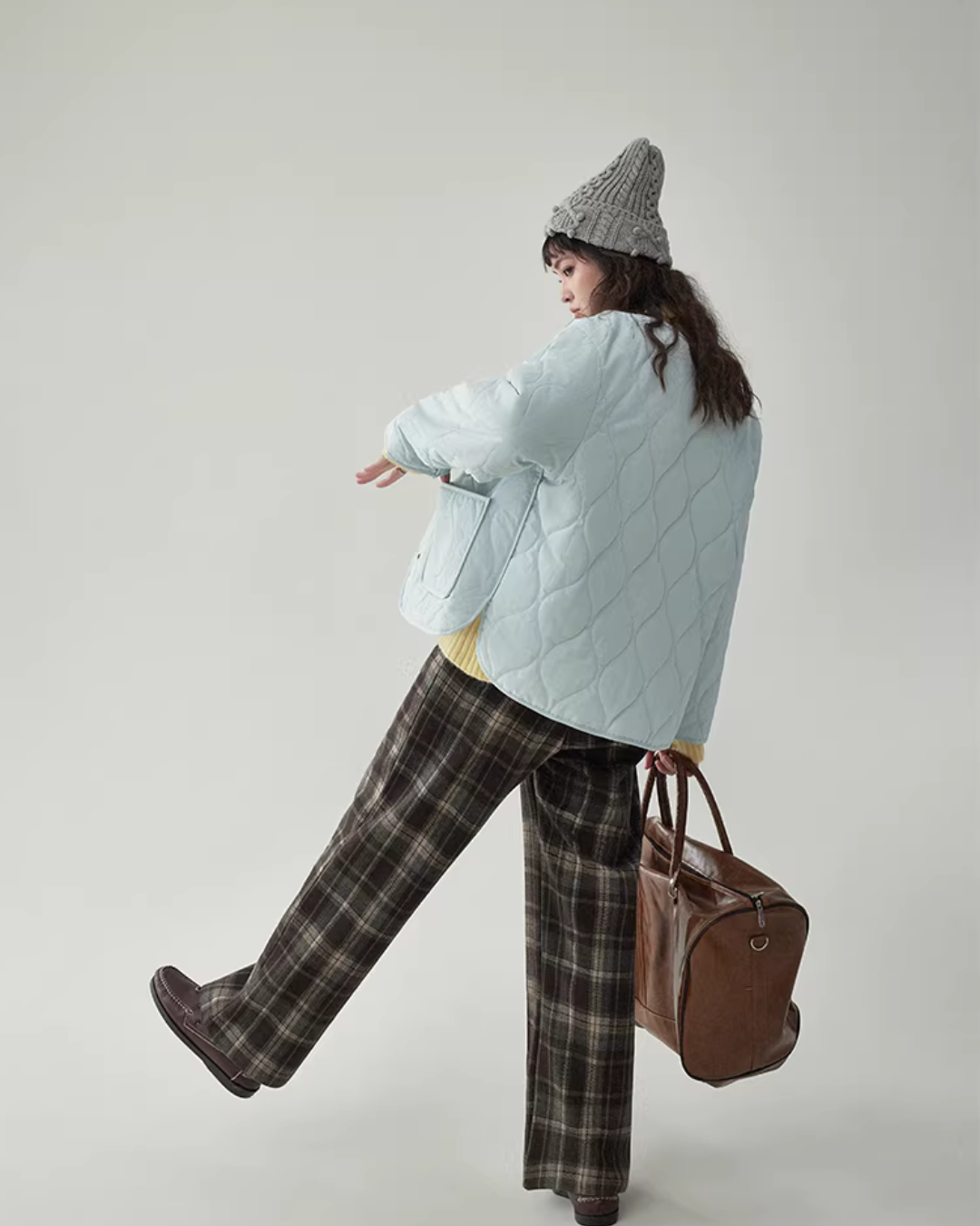 Wave Quilting Collarless Jacket Wave Quilting Collarless Jacket