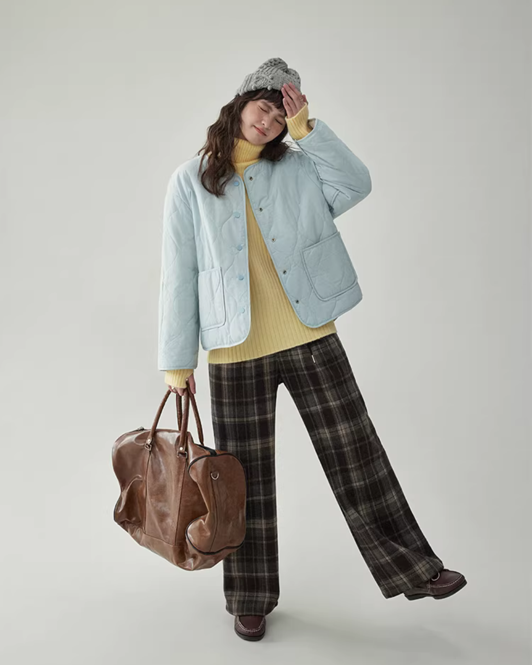 Wave Quilting Collarless Jacket Wave Quilting Collarless Jacket