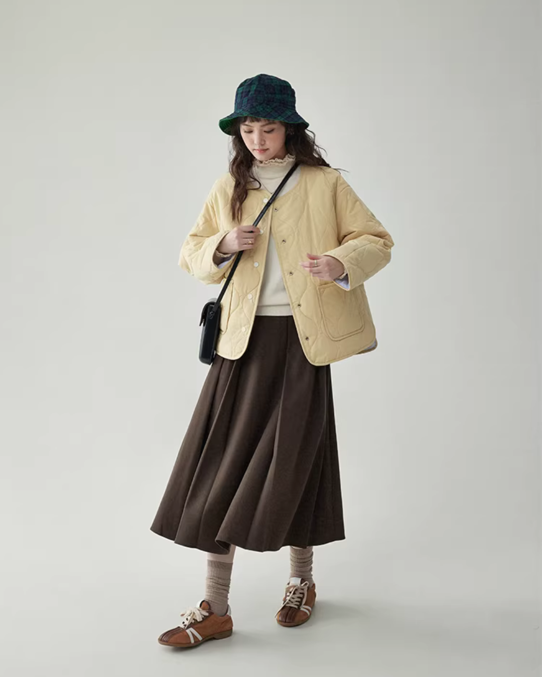 Wave Quilting Collarless Jacket Wave Quilting Collarless Jacket