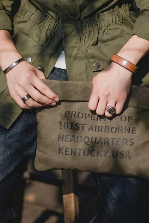 Waxed Canvas Clutch Bag