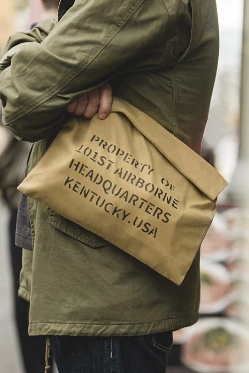 Waxed Canvas Clutch Bag