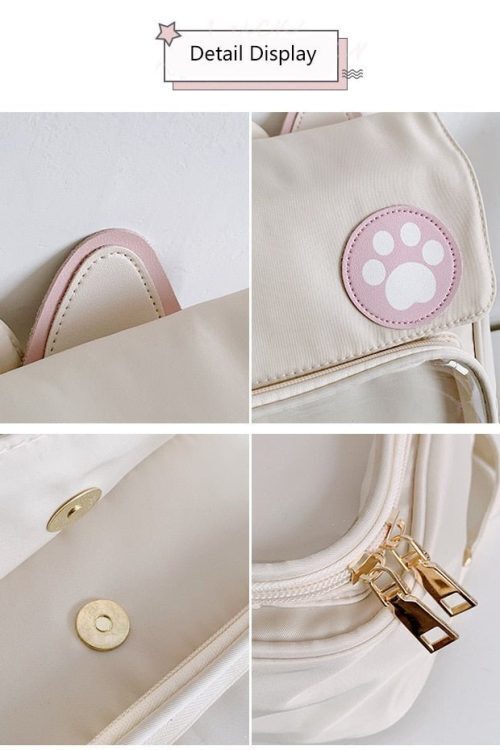White Cat Ita Backpack for Pin Display