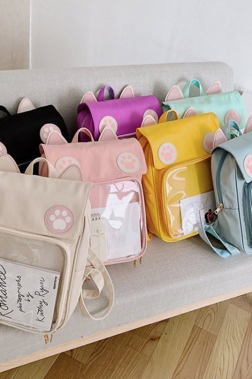 White Cat Ita Backpack for Pin Display