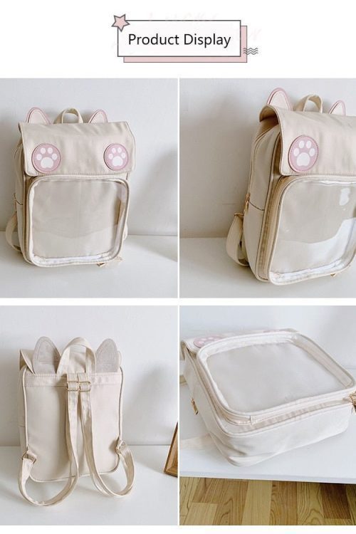 White Cat Ita Backpack for Pin Display