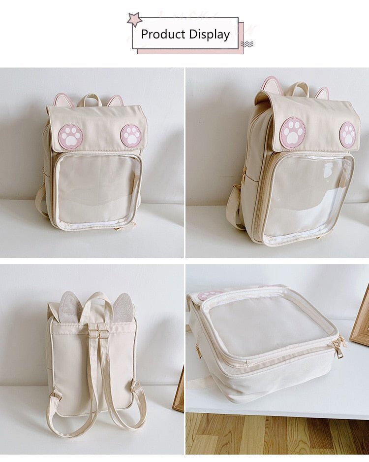 White Cat Ita Backpack for Pin Display White Cat Ita Backpack for Pin Display