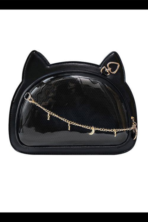 White Cat Ita Bag with Clear Window and Included Insert for Pin Display