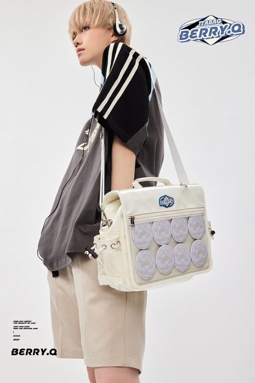 White Ita Shoulder Bag for Plushies and Pins