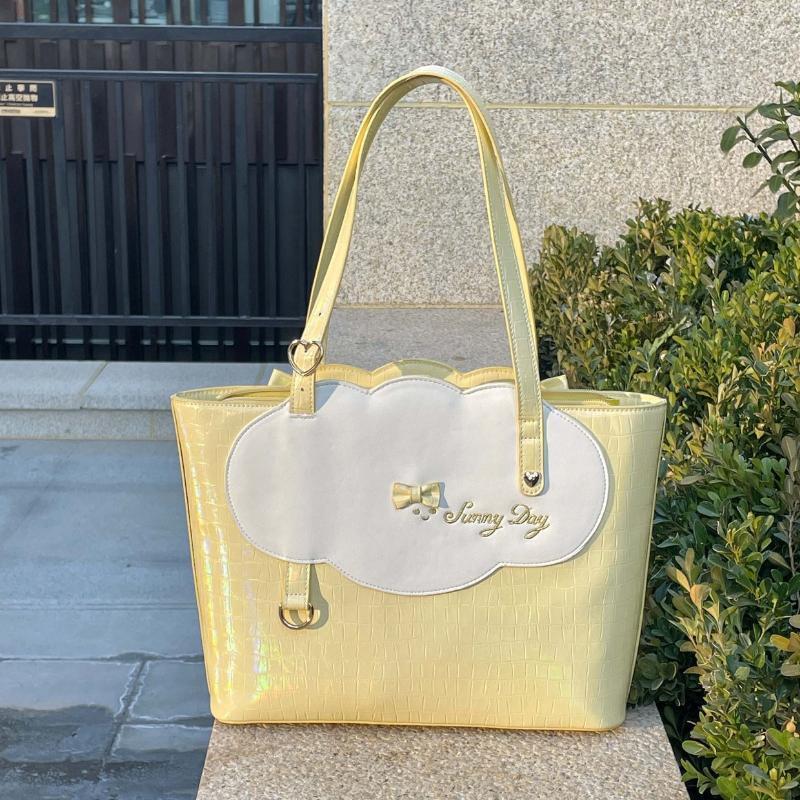 White Ita Shoulder Bag with Clear Window for Pin Display White Ita Shoulder Bag with Clear Window for Pin Display