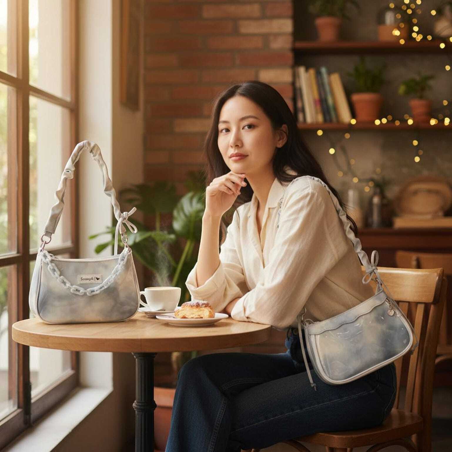 White Kawaii Convertible Ita Bag for Pin Display White Kawaii Convertible Ita Bag for Pin Display