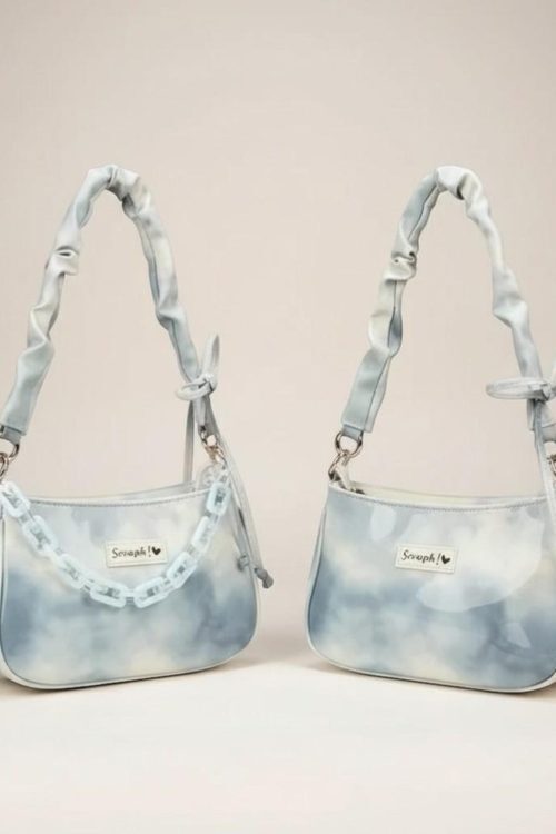 White Kawaii Convertible Ita Bag for Pin Display