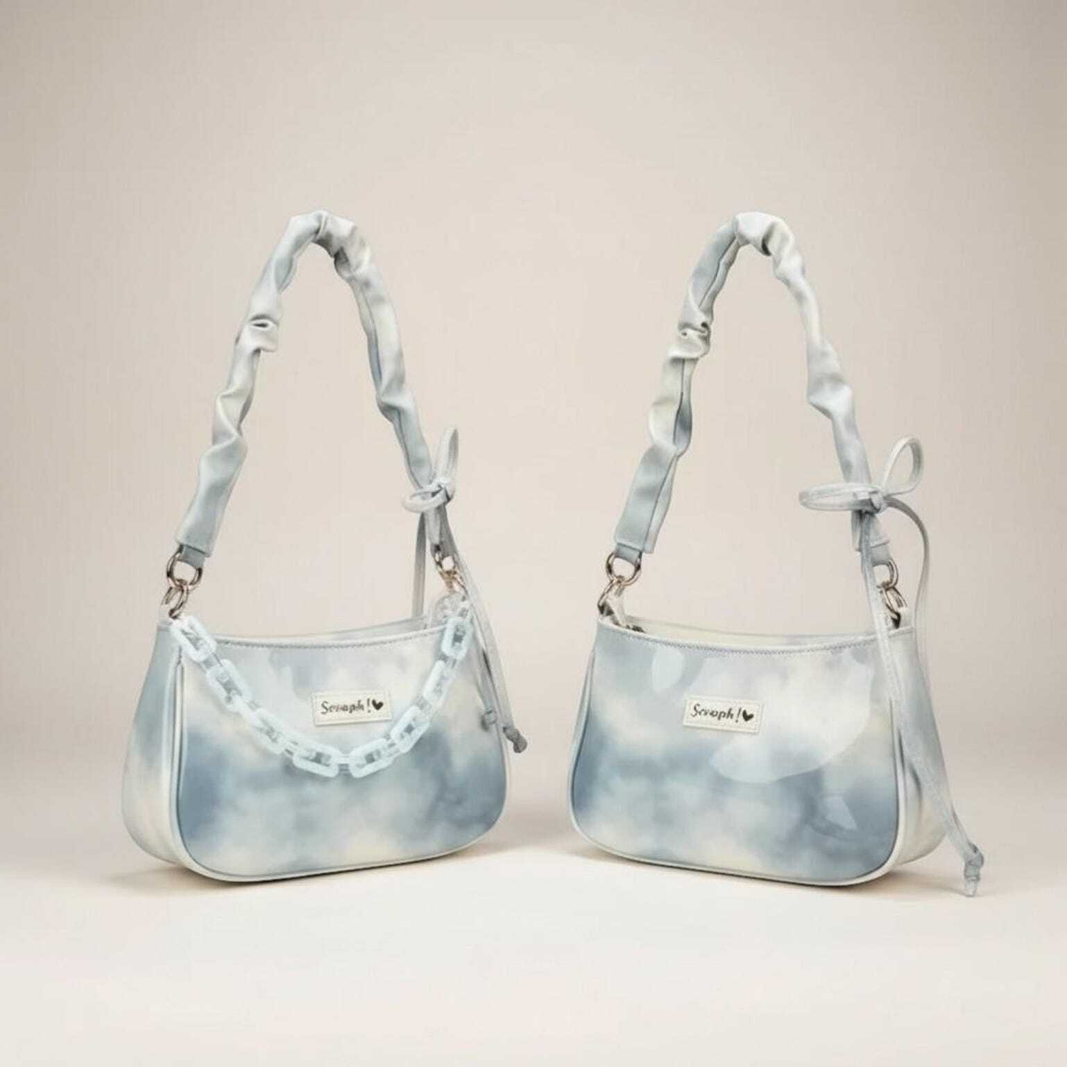 White Kawaii Convertible Ita Bag for Pin Display White Kawaii Convertible Ita Bag for Pin Display