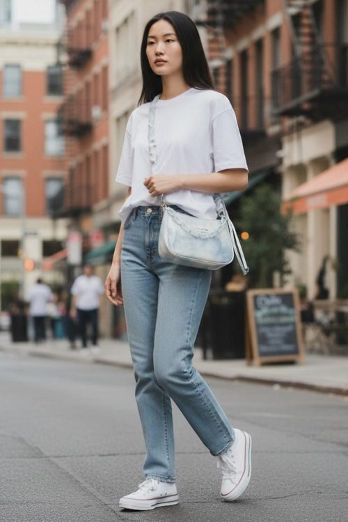 White Kawaii Convertible Ita Bag for Pin Display