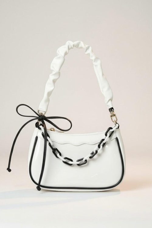 White Kawaii Convertible Ita Bag for Pin Display