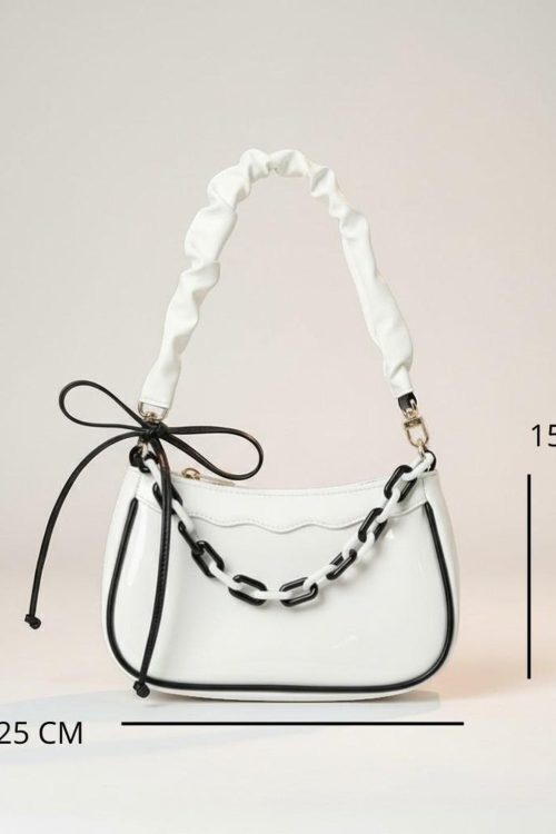 White Kawaii Convertible Ita Bag for Pin Display