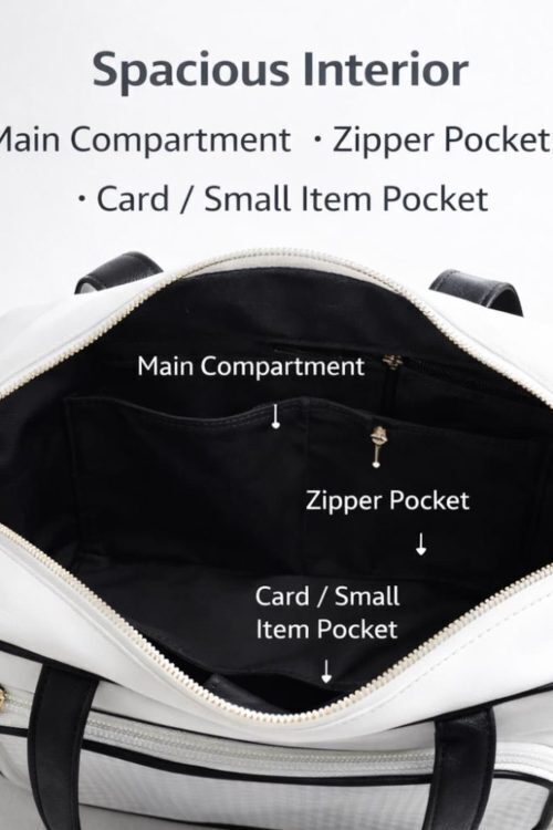 White Kawaii Y2K Convertible Ita Bag with Clear Window for Photocards and Pins