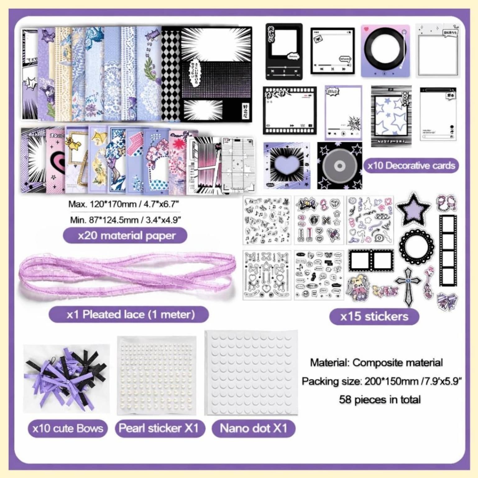 White Kawaii Y2K Convertible Ita Bag with Clear Window for Photocards and Pins White Kawaii Y2K Convertible Ita Bag with Clear Window for Photocards and Pins