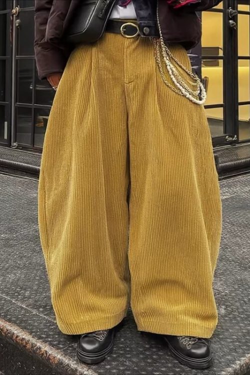 Wide Leg Corduroy Pants