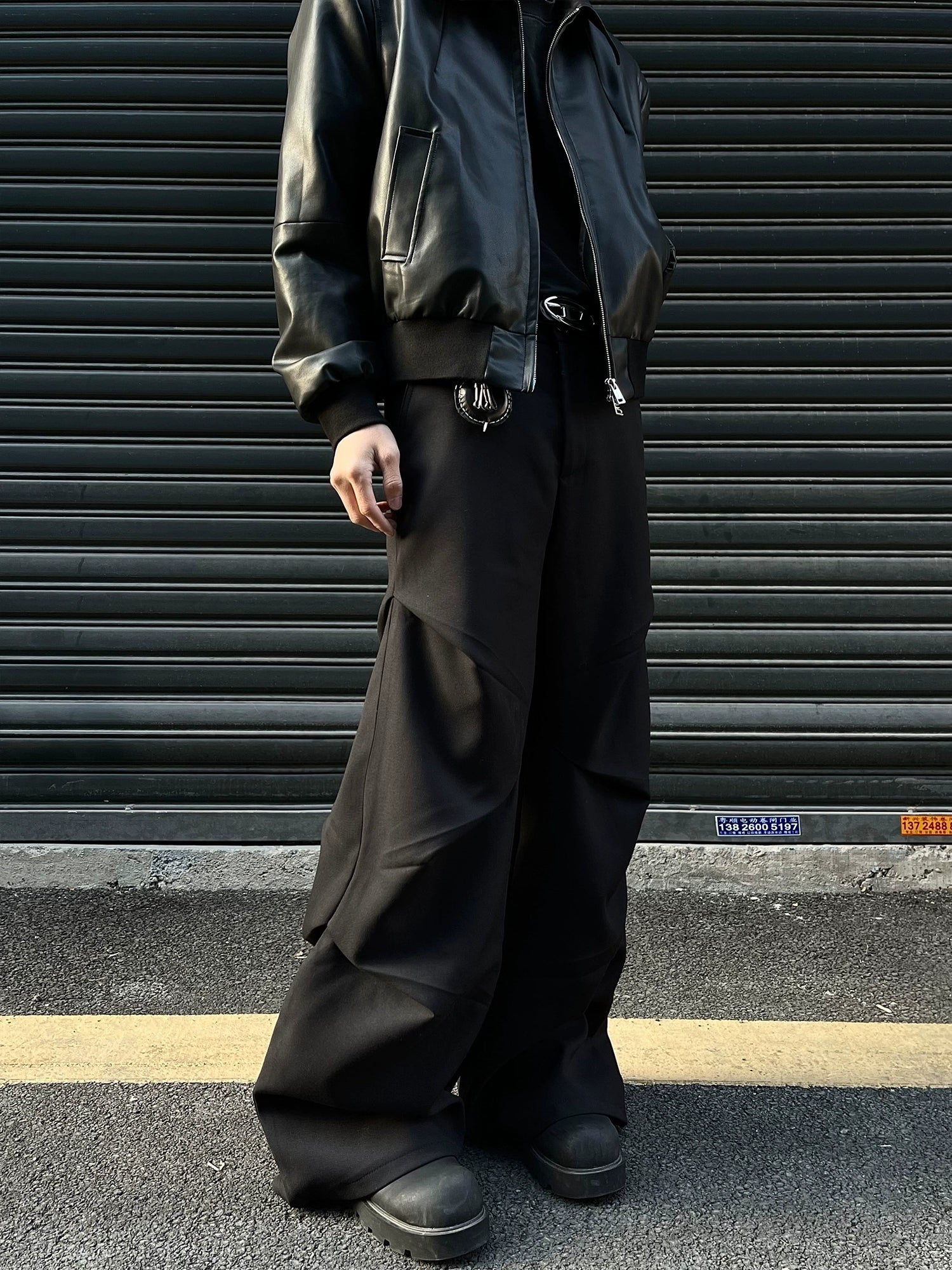 Wide Leg Pleated Casual Pants Wide Leg Pleated Casual Pants