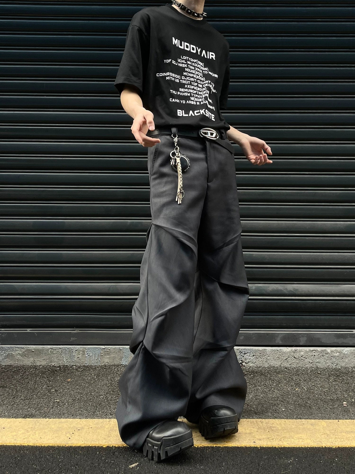 Wide Leg Pleated Casual Pants Wide Leg Pleated Casual Pants