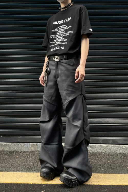 Wide Leg Pleated Casual Pants