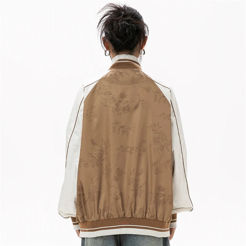 Woman Coquette Chinese Style Bomber Jacket