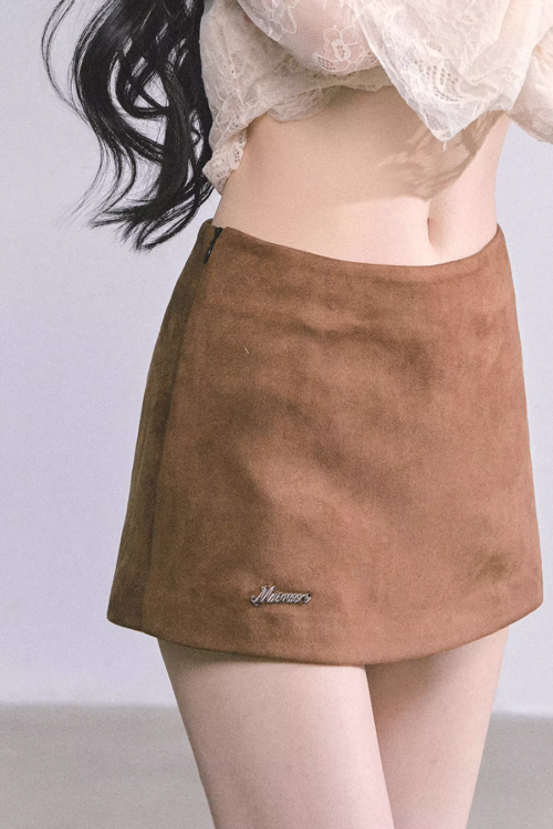 Wool Blazer Jacket / Mini Skirt / Frill Lace Blouse