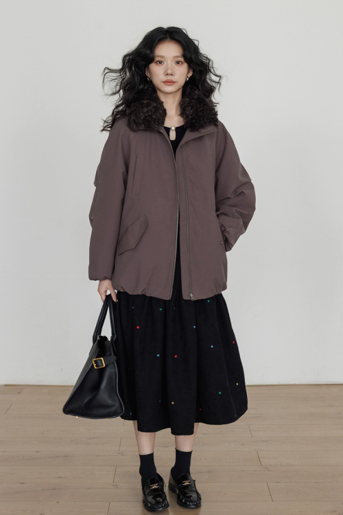 Wool Collar Vintage Jacket