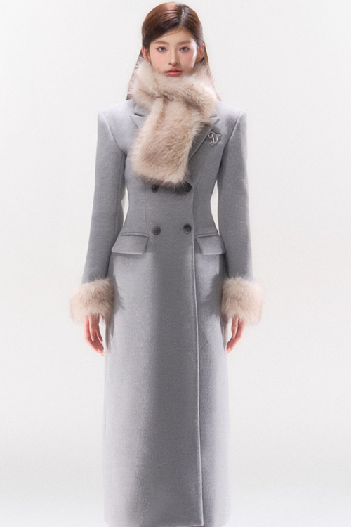 Wool Double Breasted Woolen Coat