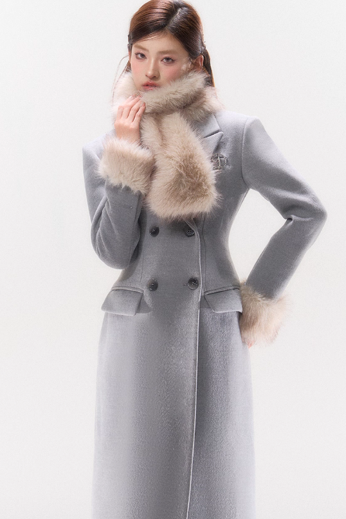 Wool Double Breasted Woolen Coat