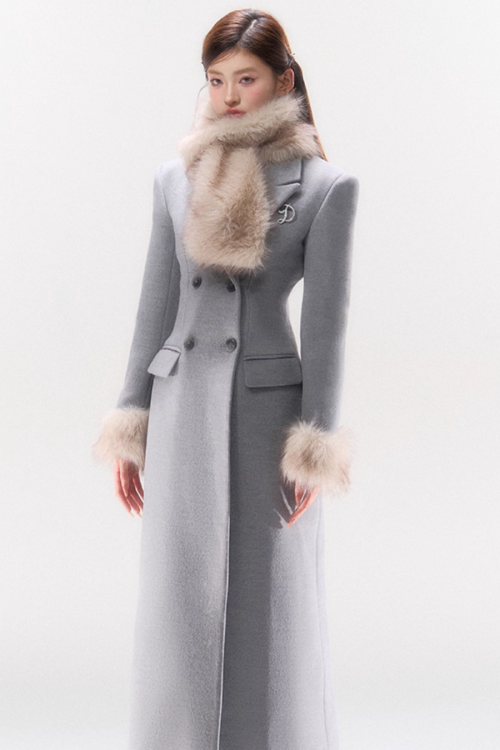 Wool Double Breasted Woolen Coat