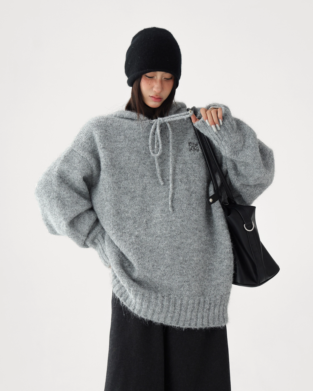 Wool Knit Hoodie Pullover Wool Knit Hoodie Pullover