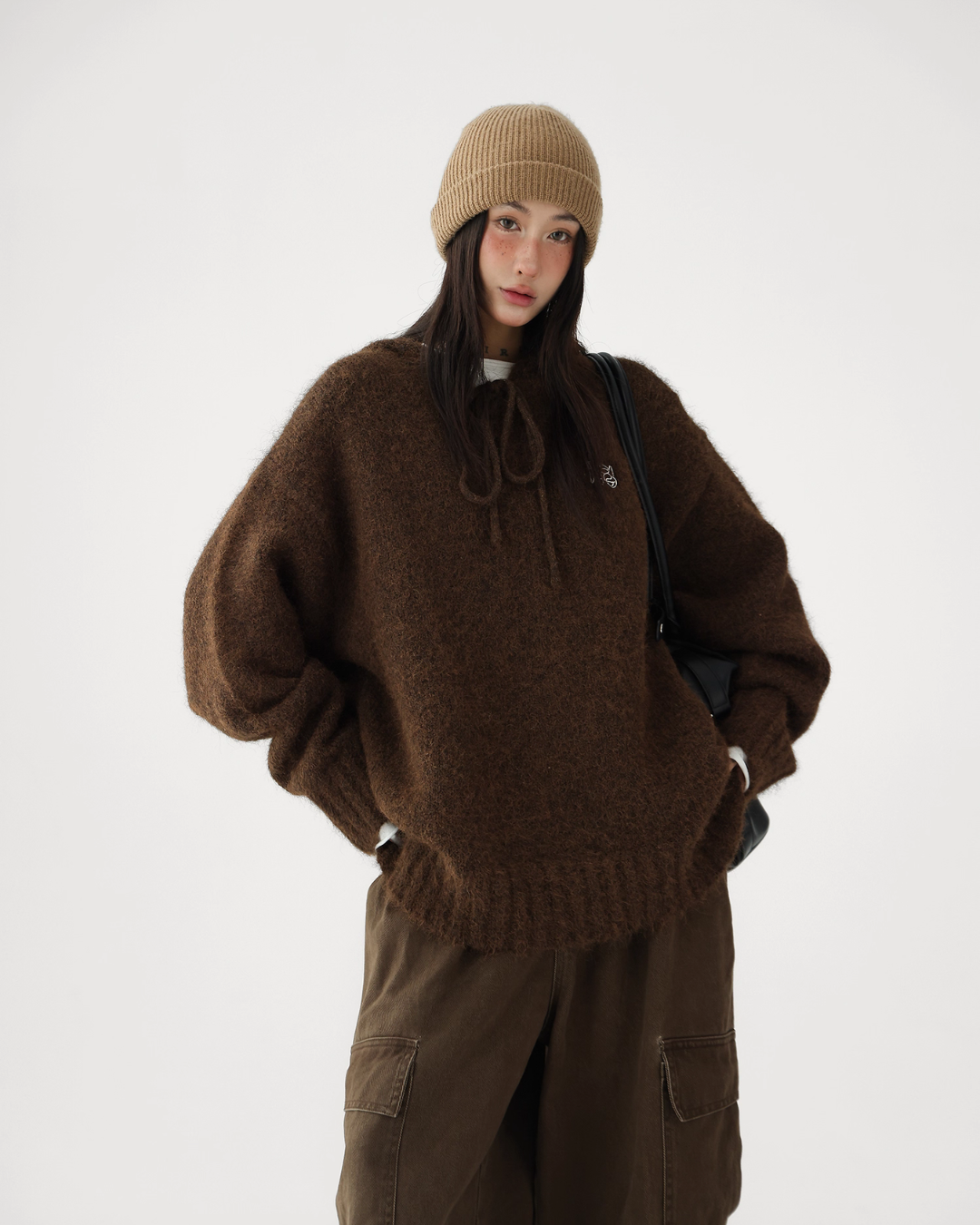 Wool Knit Hoodie Pullover Wool Knit Hoodie Pullover