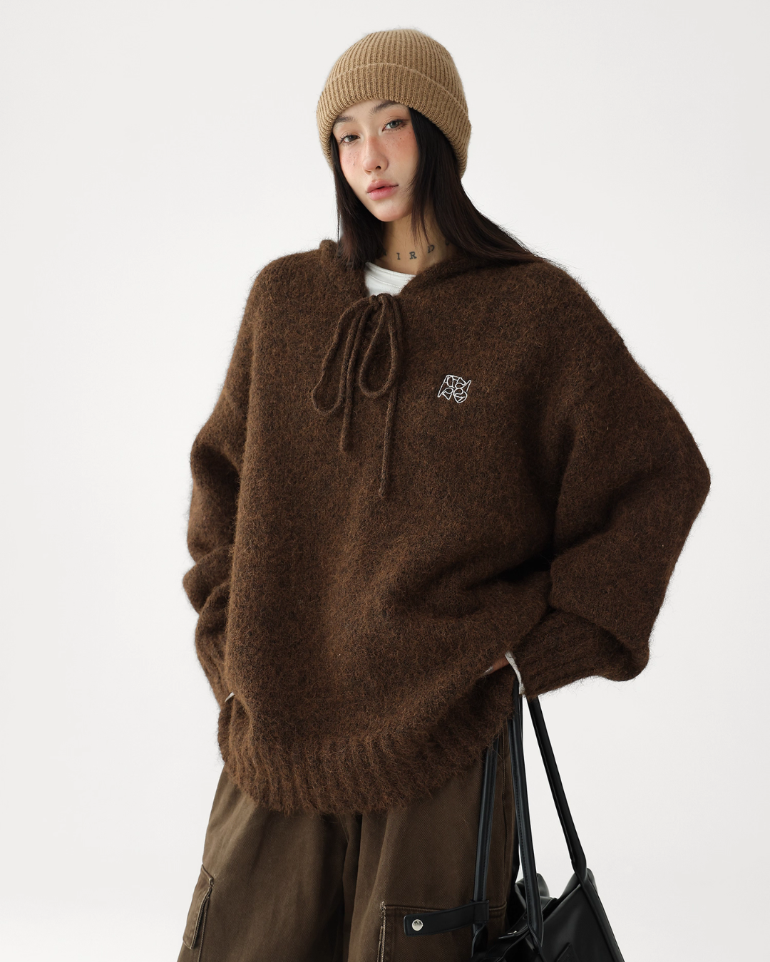 Wool Knit Hoodie Pullover Wool Knit Hoodie Pullover