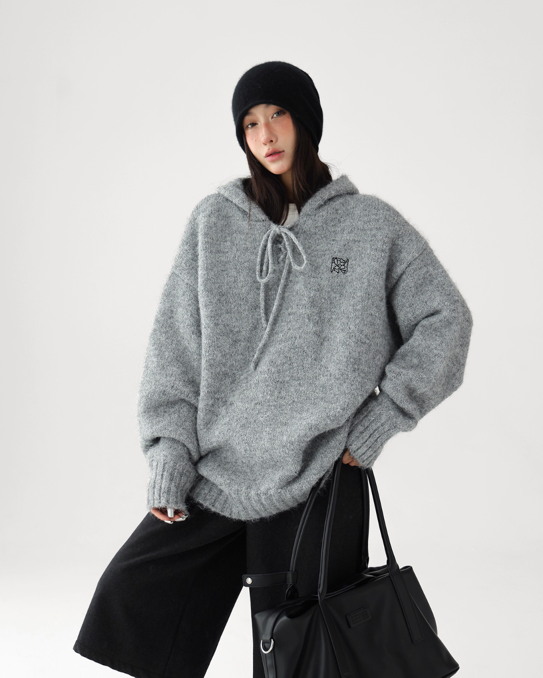 Wool Knit Hoodie Pullover Wool Knit Hoodie Pullover