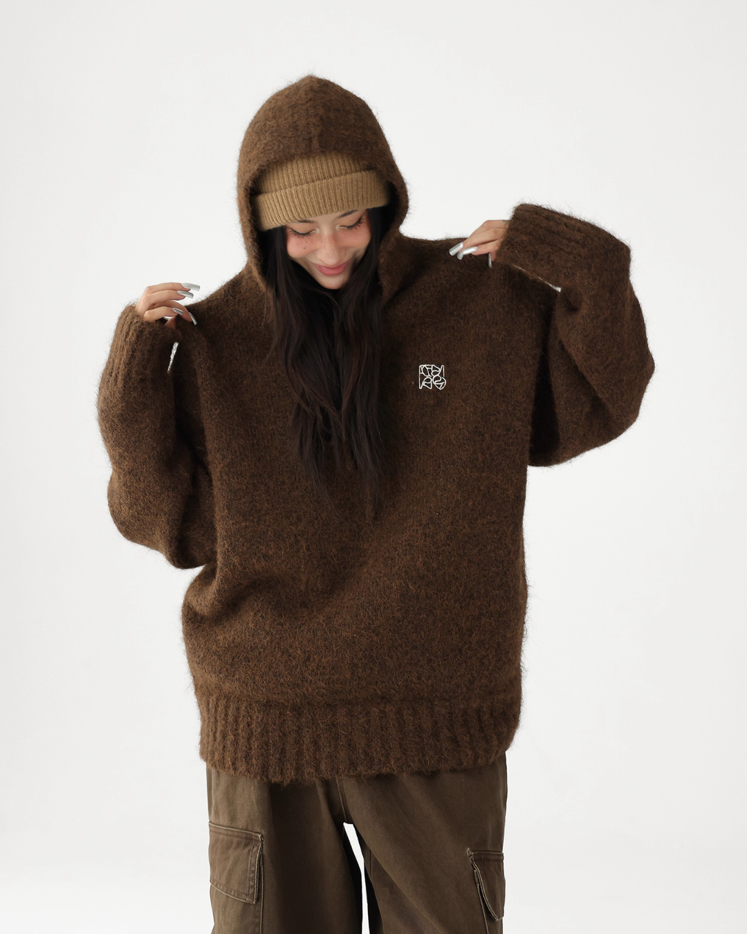 Wool Knit Hoodie Pullover Wool Knit Hoodie Pullover