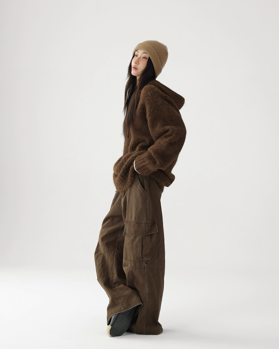 Wool Knit Hoodie Pullover Wool Knit Hoodie Pullover