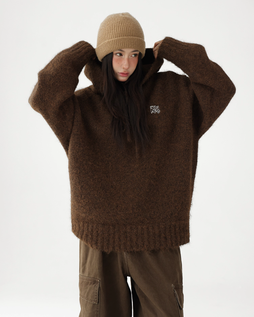 Wool Knit Hoodie Pullover Wool Knit Hoodie Pullover