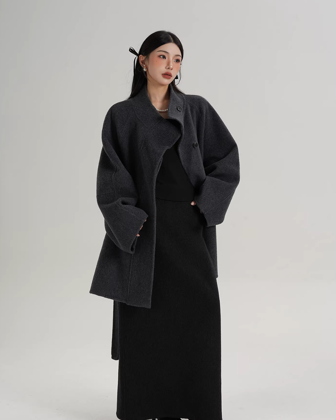 Wool Mid-Length Coat Wool Mid-Length Coat