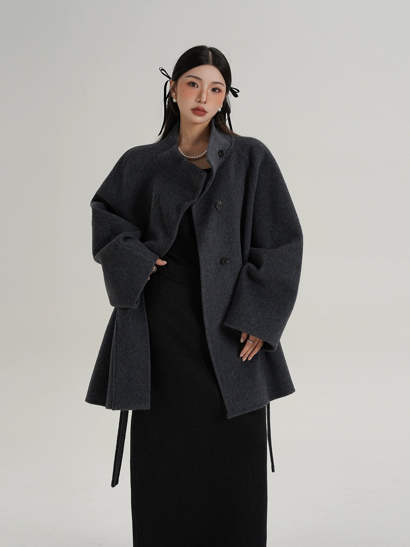 Wool Mid-Length Coat Wool Mid-Length Coat