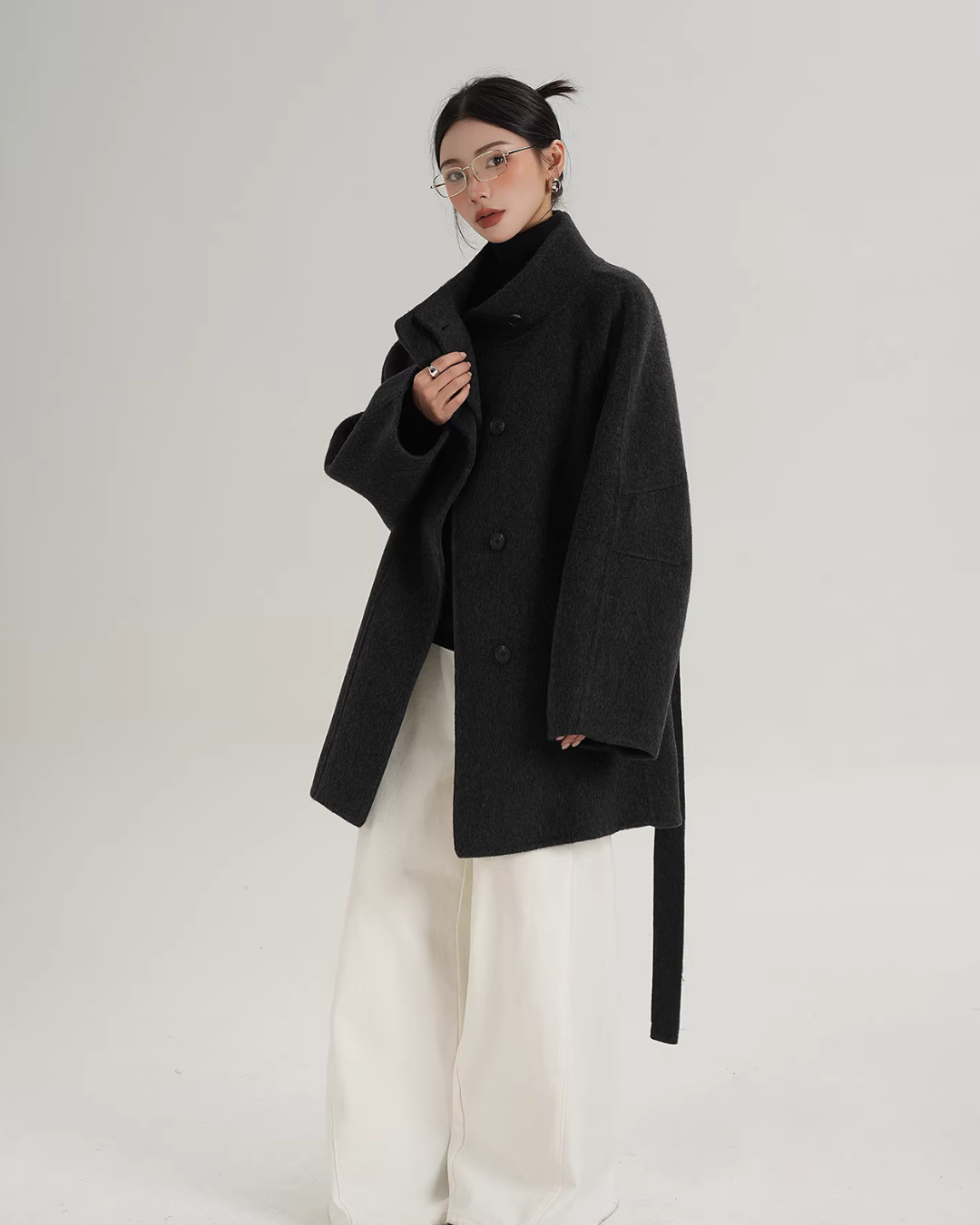 Wool Mid-Length Coat Wool Mid-Length Coat